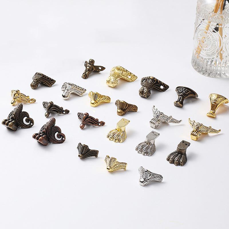 Body Jewelry Display Case - 4PCS Antique Box Legs Feet ,Wood