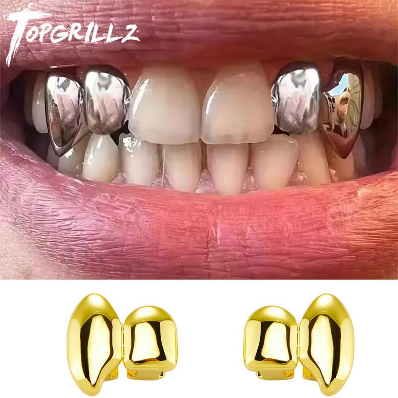 Body Jewelry Men - TOPGRILLZ Vampire DIY Double Fangs Grillz