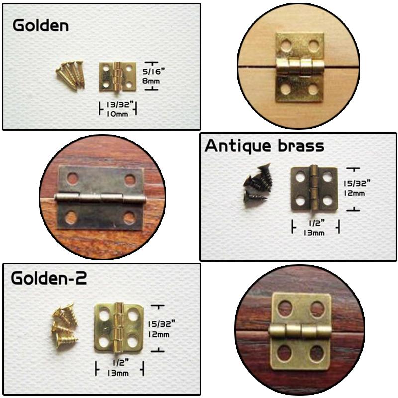 Body Jewelry Display Case - 10/20/50 Sets Mini Antique Brass Golden