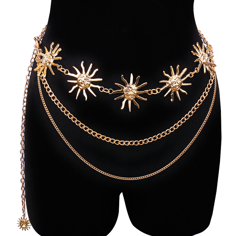 Body Jewelry Online - Chunky Multilayer Punk Gothic Moon Sun