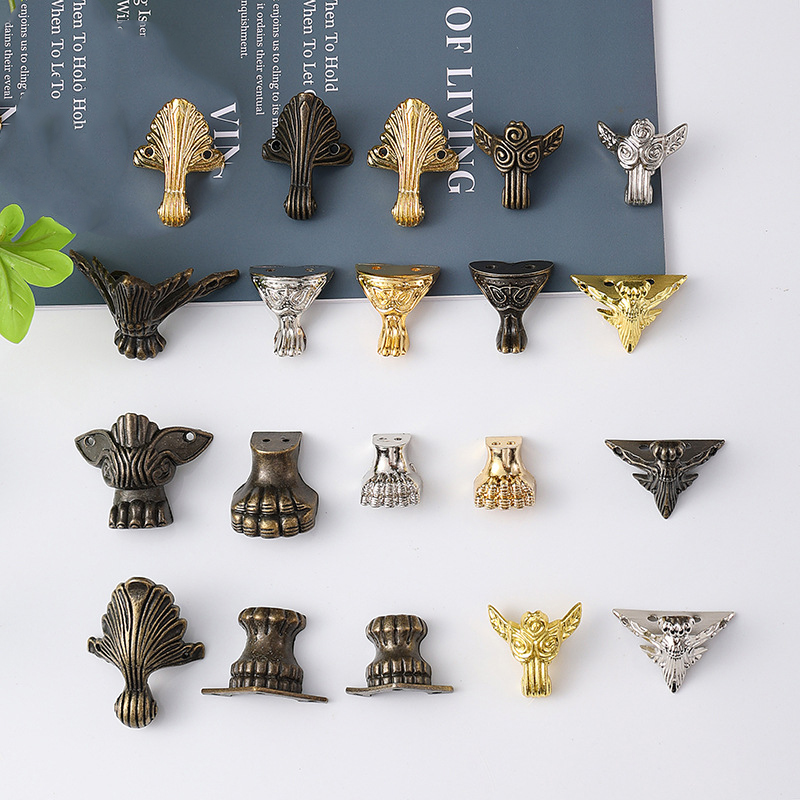4PCS Antique Box Legs Feet ,Wo - Body Jewelry Display Case ulasan dan harga