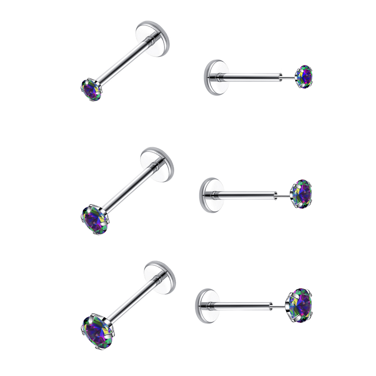 20G Flat Back Threadless Earri - Tragus Flat Back ulasan dan harga