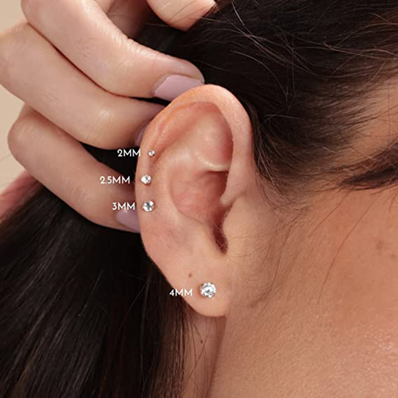 20G Flat Back Threadless Earri - Tragus Flat Back ulasan dan harga