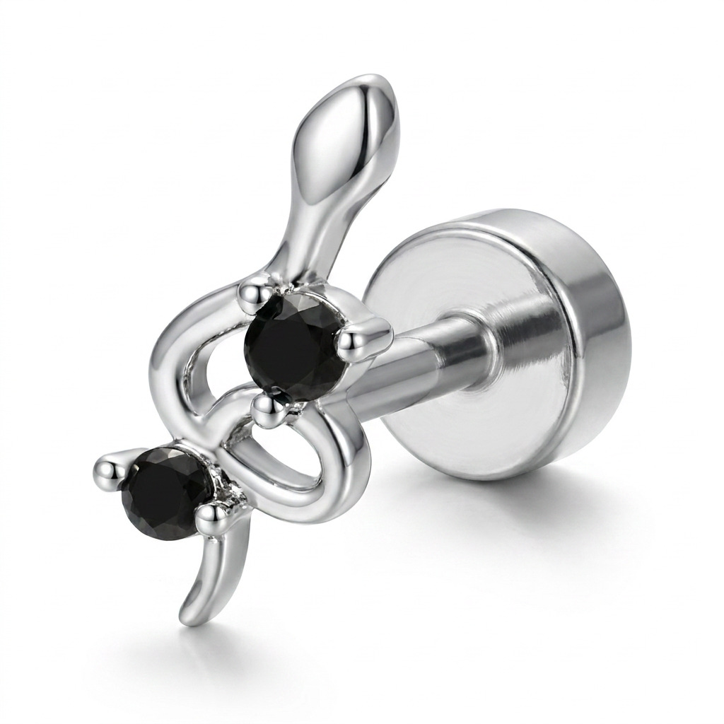 1PC Hypoallergenic Cartilage E - Tragus Flat Back ulasan dan harga
