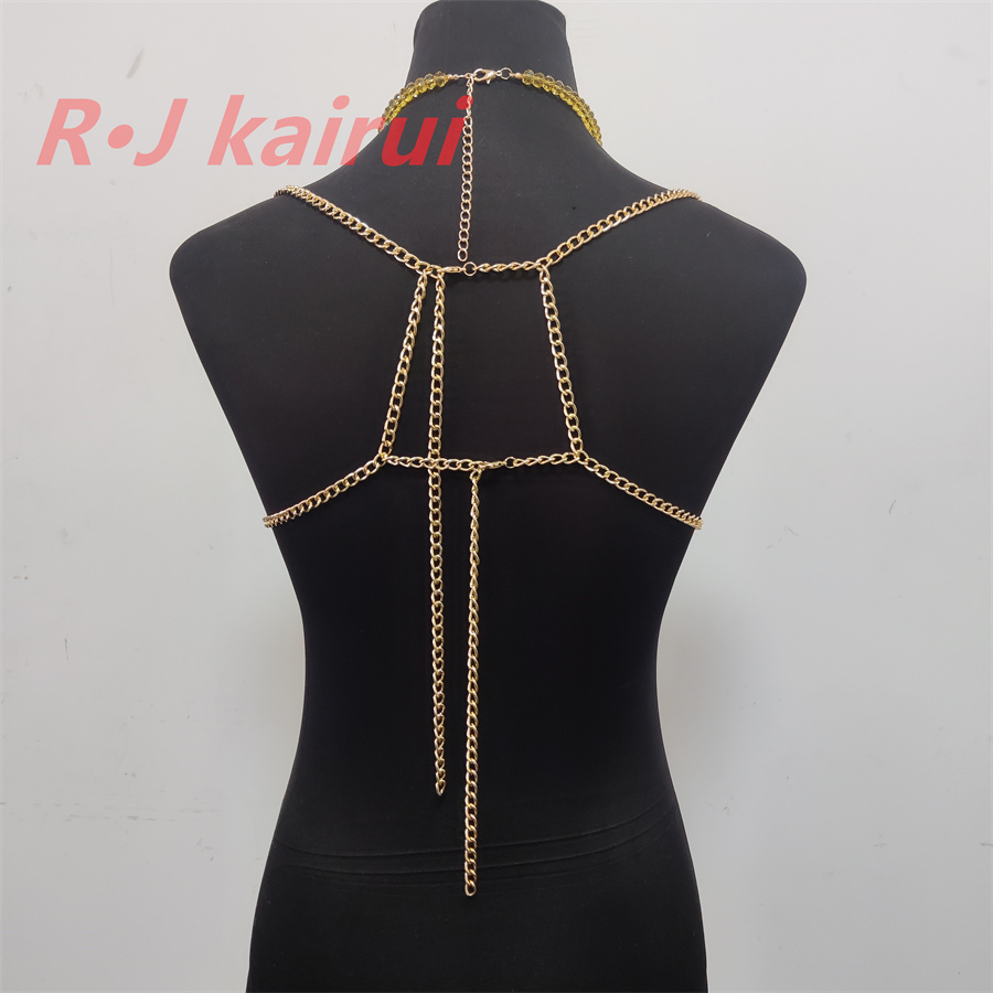 RJ Fashion Sexy Metal Yellow R - Yellow Body Jewelry ulasan dan harga