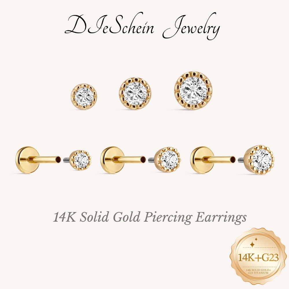 DIeSchein 14K Solid Gold Pierc - Tragus Flat Back ulasan dan harga