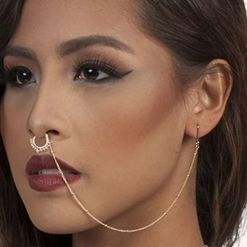 1Pc/Set Yellow Gold Fake Septu - Yellow Body Jewelry ulasan dan harga