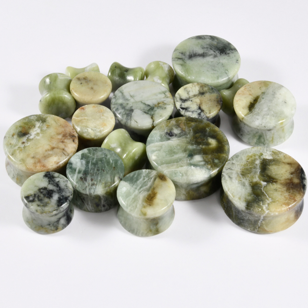 1-2PCS Nature Green-yellow Jad - Yellow Body Jewelry ulasan dan harga