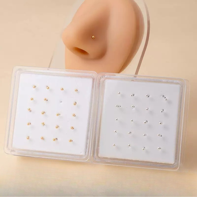 Silver Jewelry Box Nose Studs  - Body Jewelry Display Case ulasan dan harga