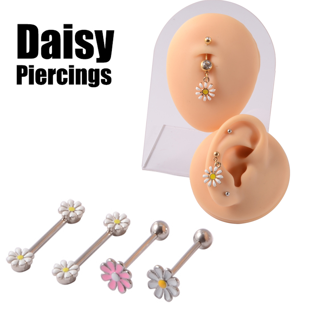 361L Surgical Steel Daisy Flow - Yellow Body Jewelry ulasan dan harga