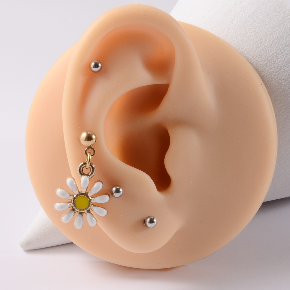 361L Surgical Steel Daisy Flow - Yellow Body Jewelry ulasan dan harga