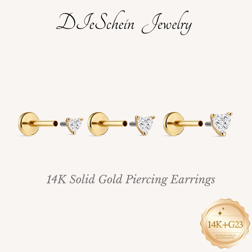 DIeSchein 14K Solid Gold Flat  - Tragus Flat Back ulasan dan harga