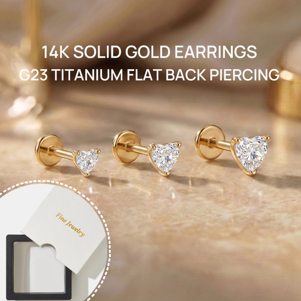 DIeSchein 14K Solid Gold Flat  - Tragus Flat Back ulasan dan harga