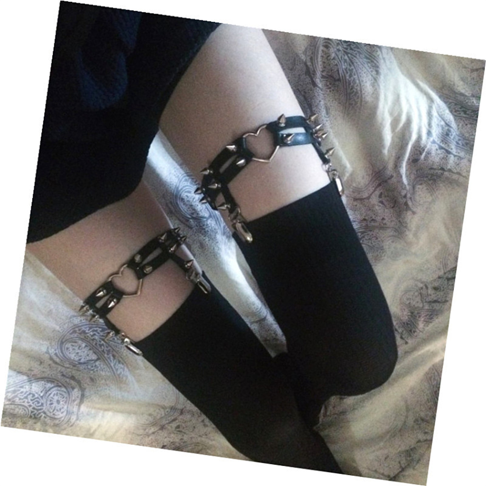 1Pcs Women Punk Goth Heart PU  - Body Jewelry Online ulasan dan harga