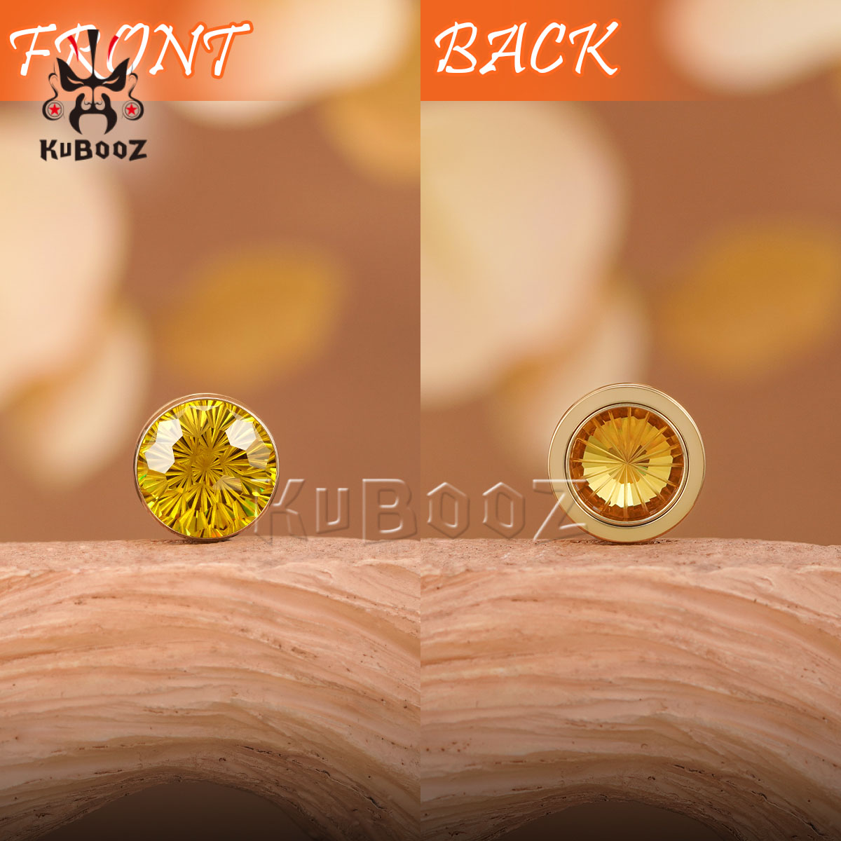 2PCS Shiny Yellow Crystal Diam - Yellow Body Jewelry ulasan dan harga