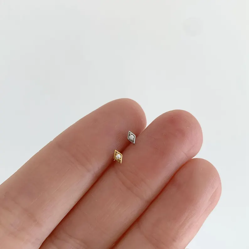 AIDE 1Pc 925 Sterling Silver R - Tragus Flat Back ulasan dan harga