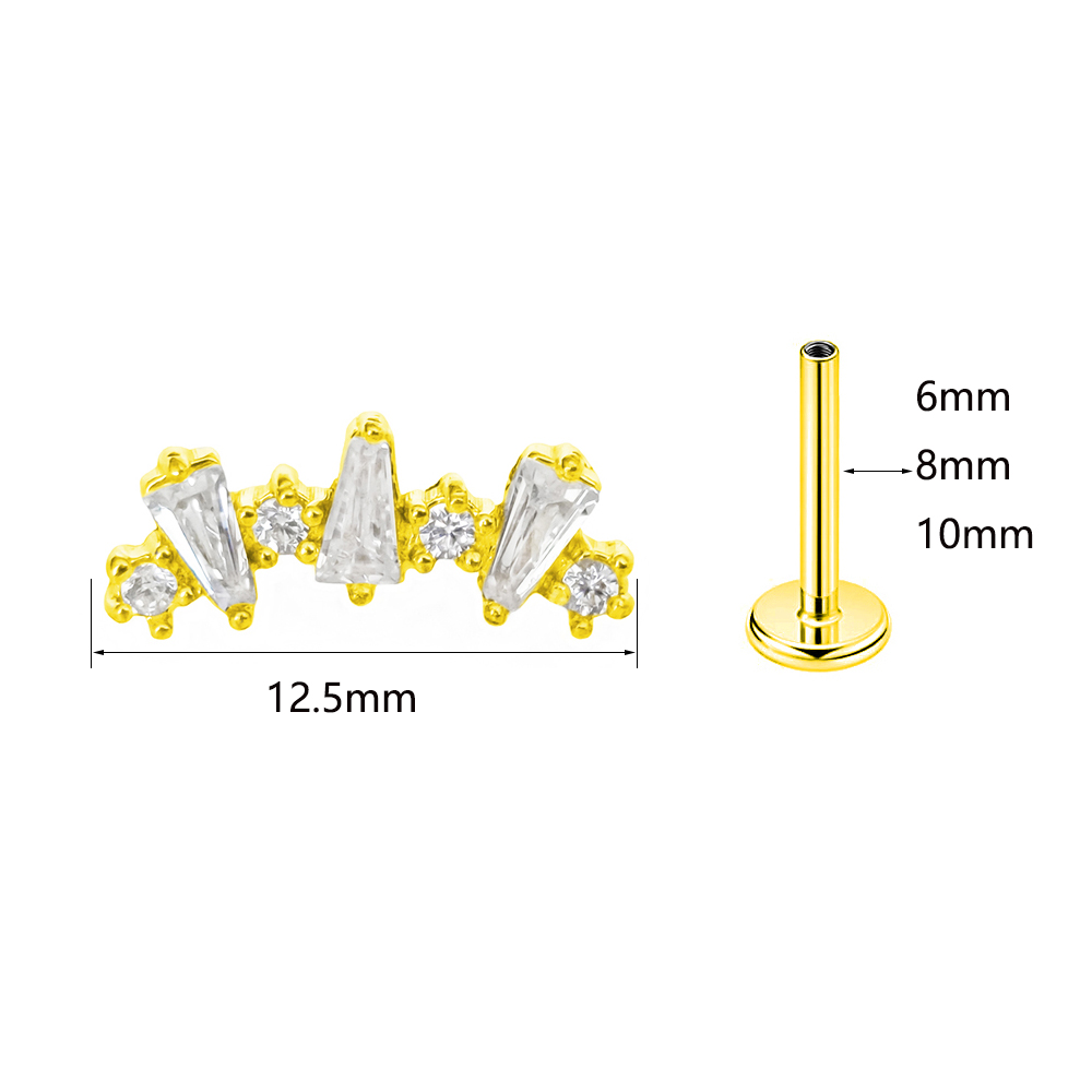 Internal Threaded Cubic Zircon - Tragus Flat Back ulasan dan harga