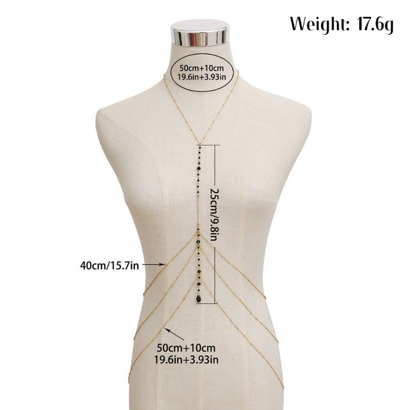 Sexy Multilayer Tassel Bead Be - Body Jewelry Necklace ulasan dan harga