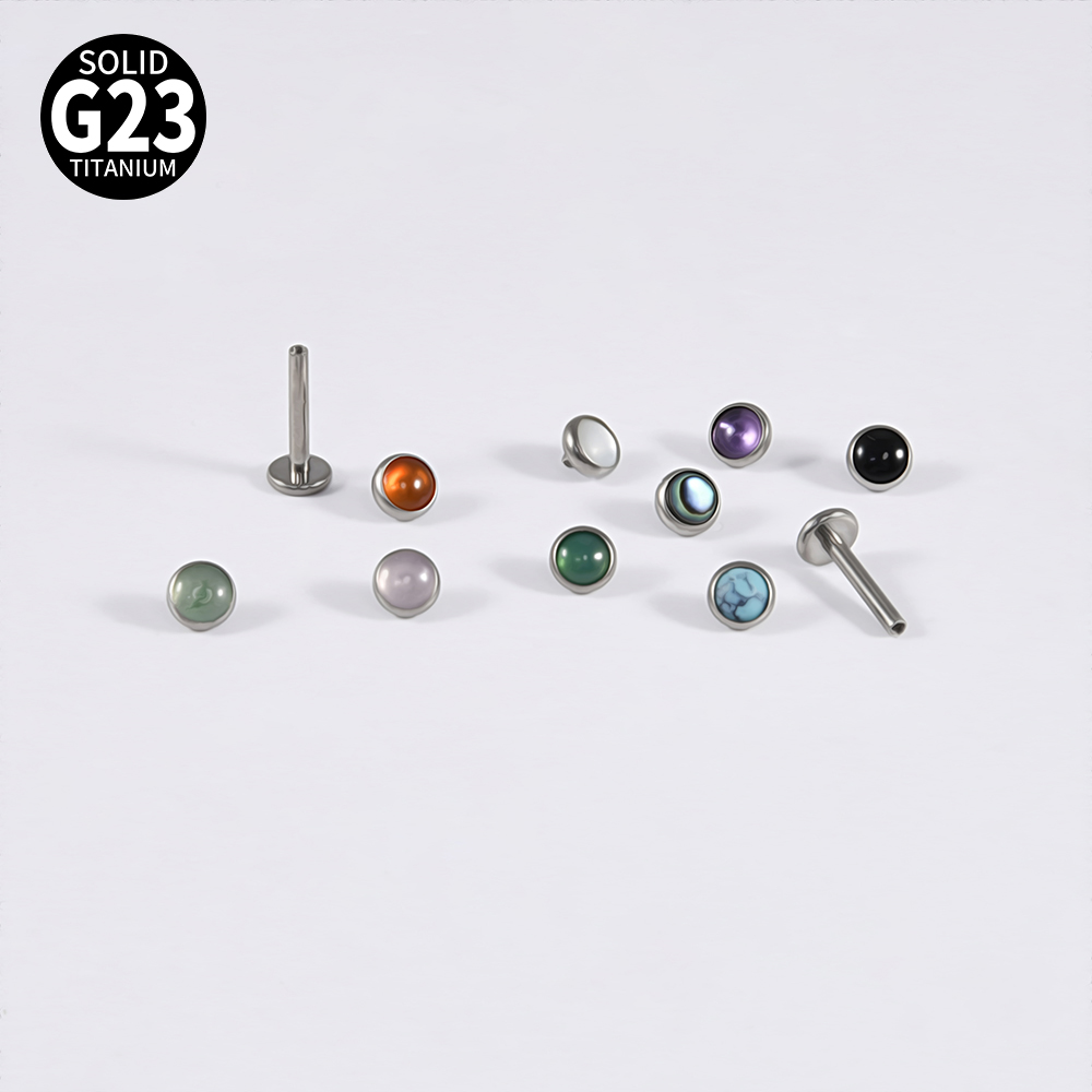 1PC 16g G23 Titanium Crystal&S - Tragus Flat Back ulasan dan harga
