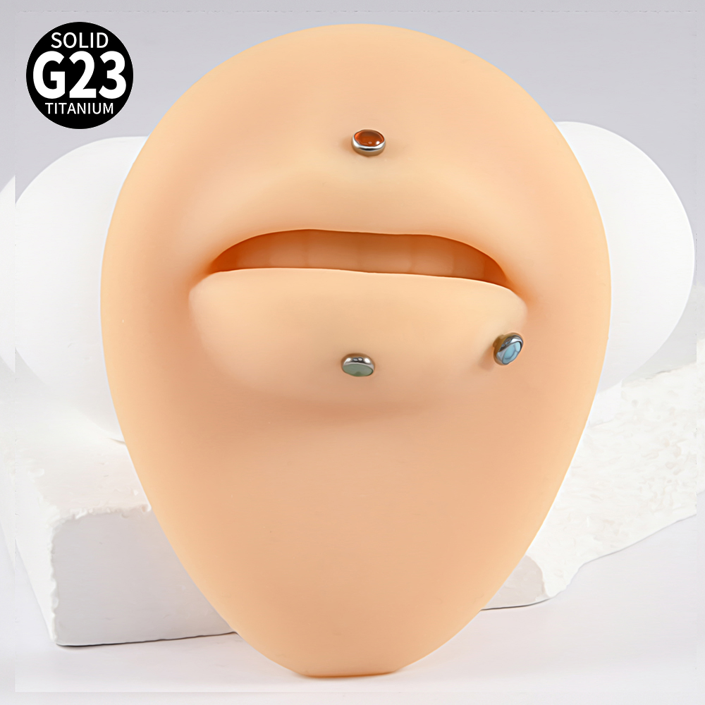 1PC 16g G23 Titanium Crystal&S - Tragus Flat Back ulasan dan harga