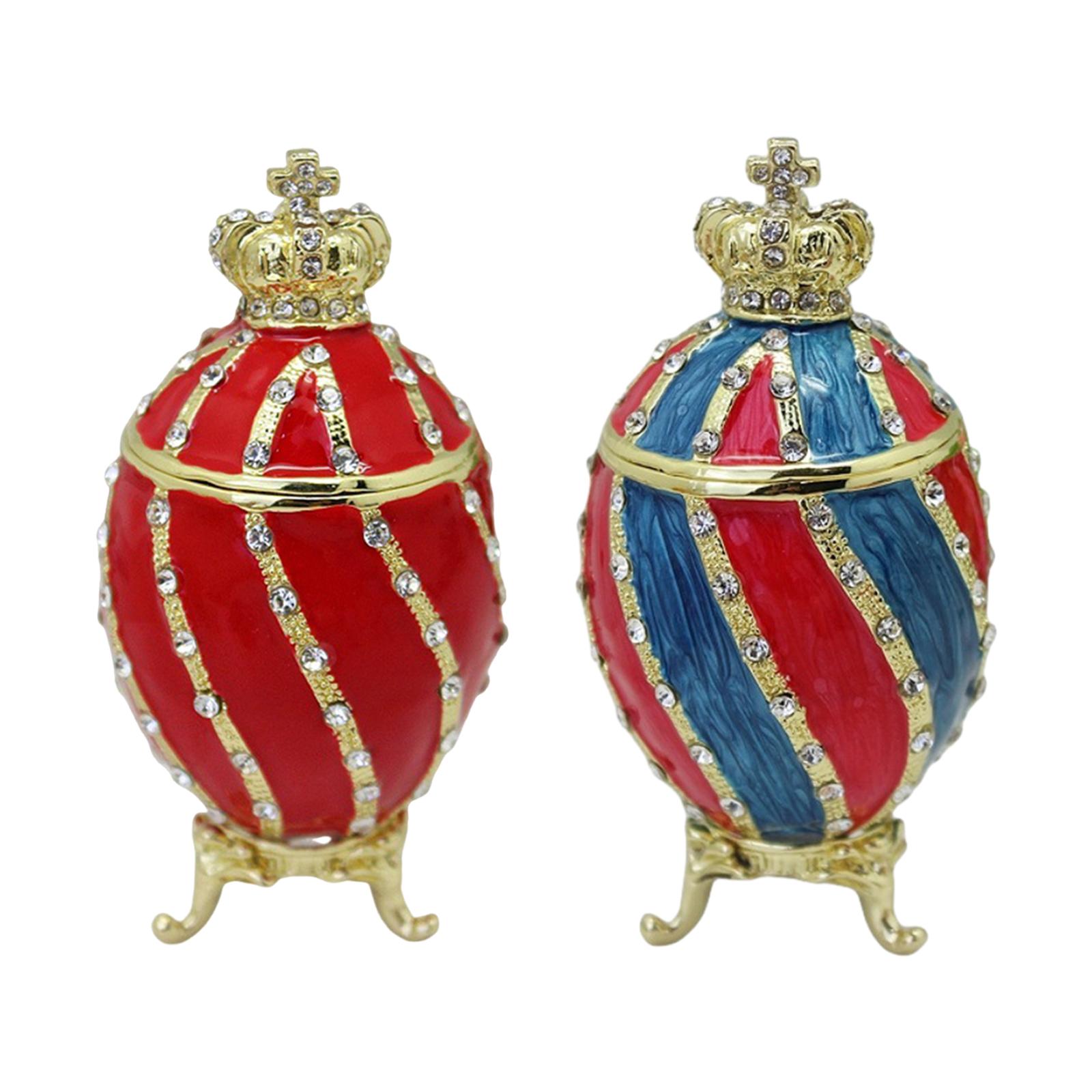 Faberge Egg Trinket Box Contai - Body Jewelry Display Case ulasan dan harga
