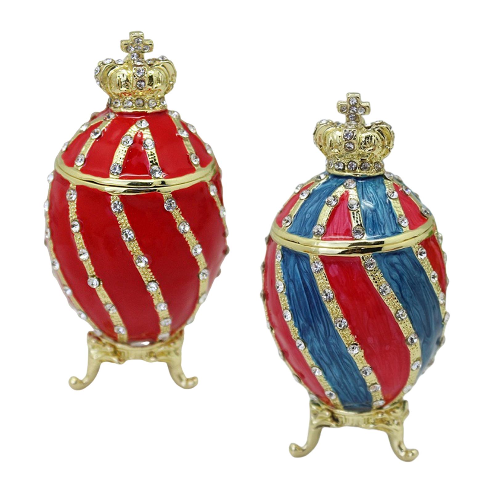 Faberge Egg Trinket Box Contai - Body Jewelry Display Case ulasan dan harga