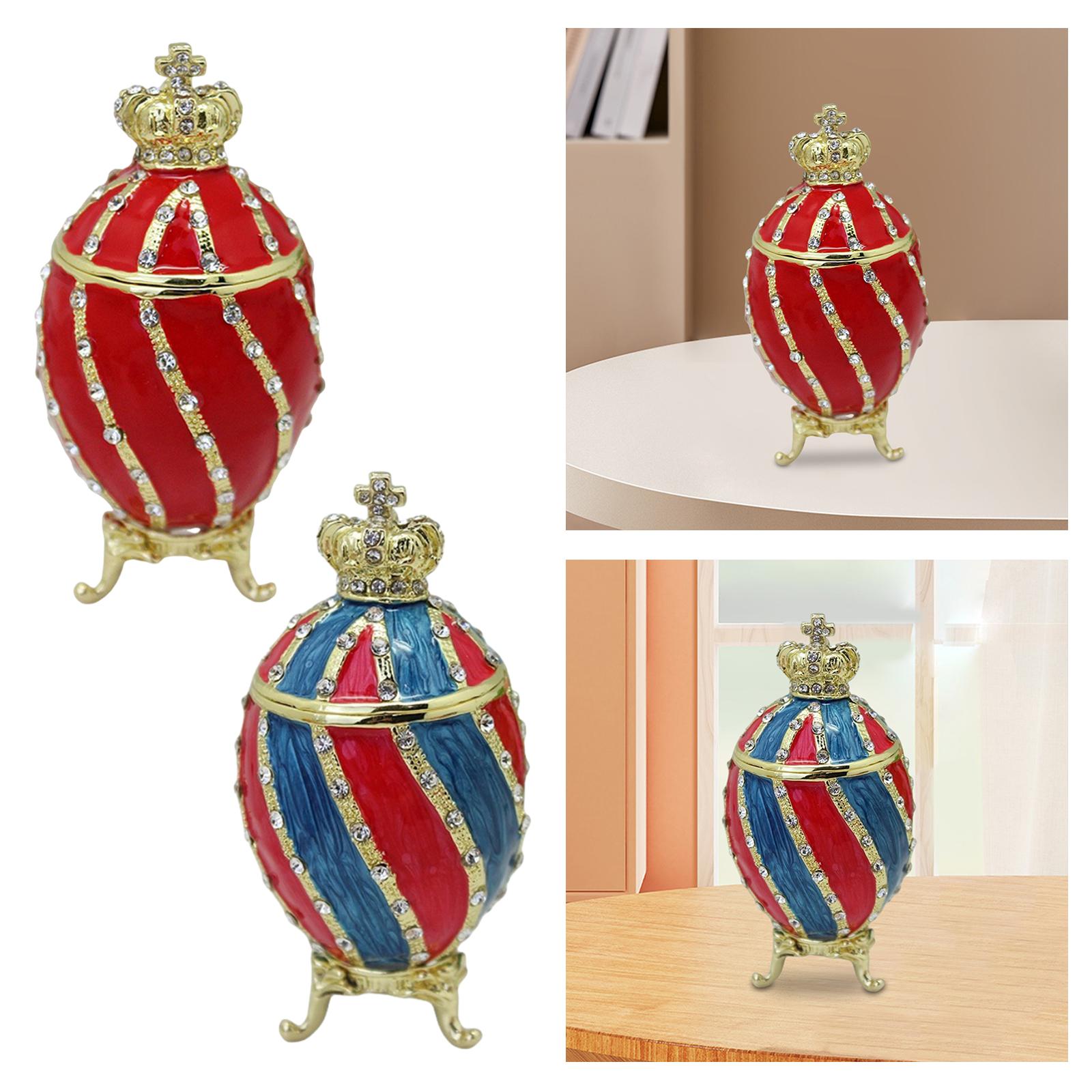 Faberge Egg Trinket Box Contai - Body Jewelry Display Case ulasan dan harga