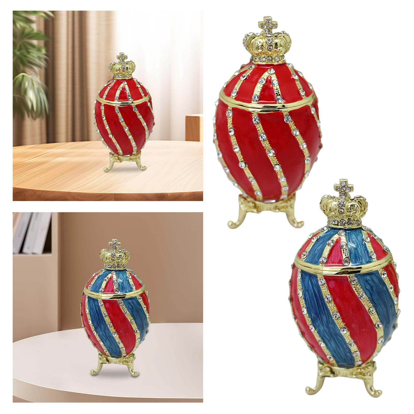 Faberge Egg Trinket Box Contai - Body Jewelry Display Case ulasan dan harga