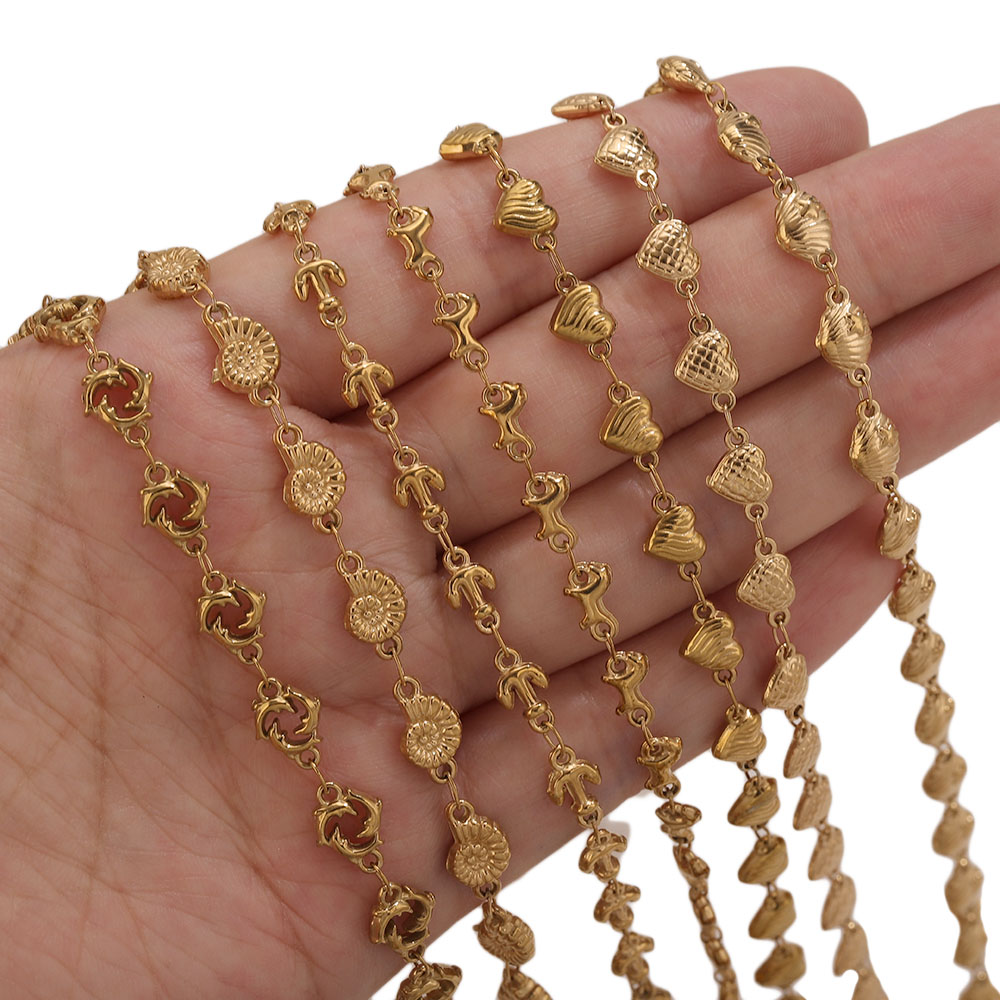 1M PVD Gold Stainless Steel He - Body Jewelry Necklace ulasan dan harga