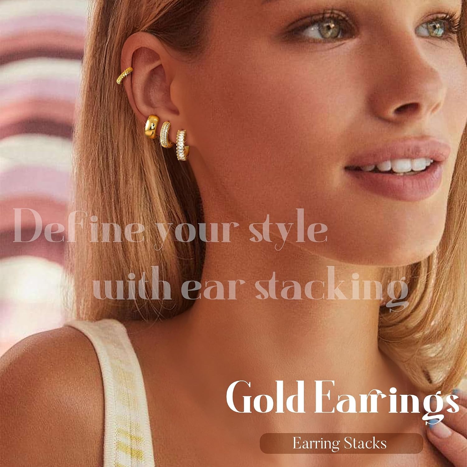 ORAZIO 4Pairs 14K Gold Plated  - Body Jewelry Trend ulasan dan harga
