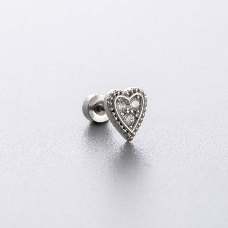 G23 Titanium Heart Flat Back C - Tragus Flat Back ulasan dan harga