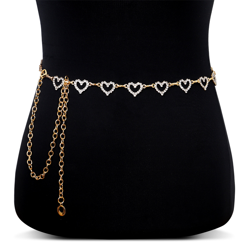 Fashion Rhinestone Heart Waist - Body Jewelry Online ulasan dan harga