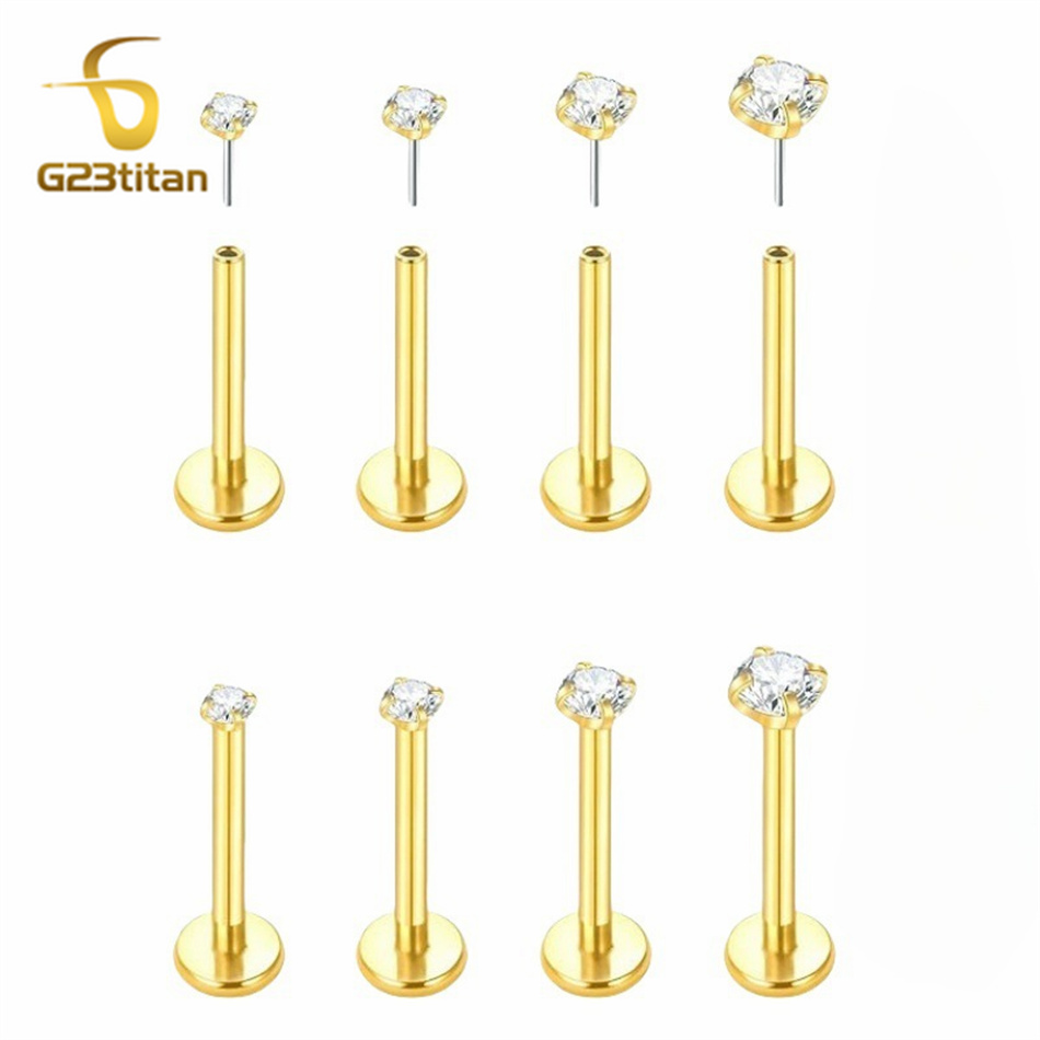 2pc G23 Titanium Push In Earri - Tragus Flat Back ulasan dan harga
