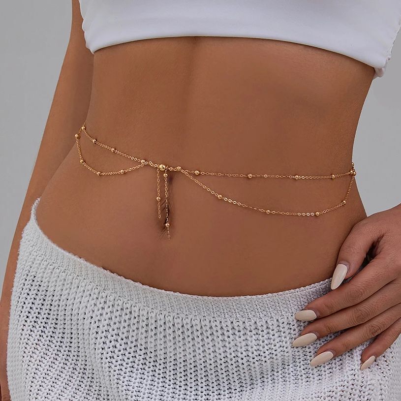 KunJoe Multilayer Gold Color T - Body Jewelry Online ulasan dan harga