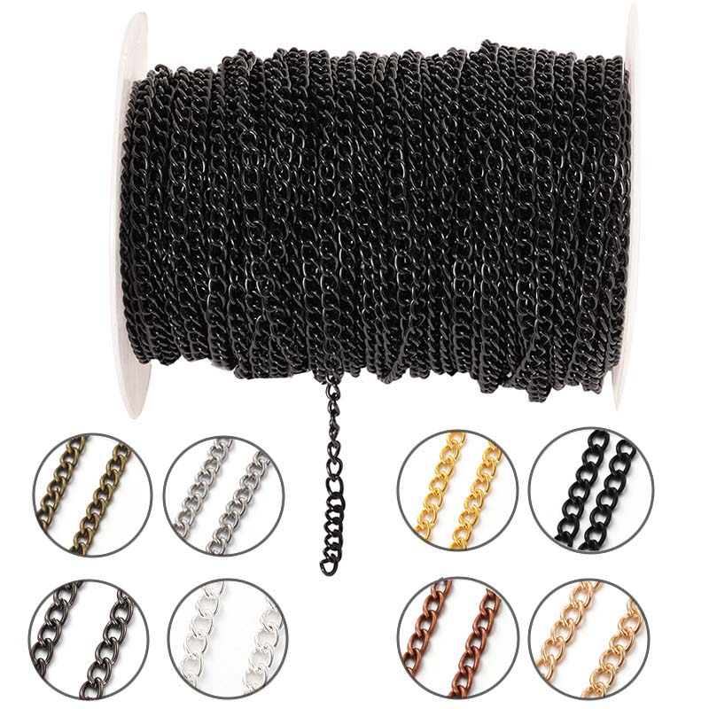 2Meters 2.5/3.5/4.5mm Metal Fl - Body Jewelry Necklace ulasan dan harga