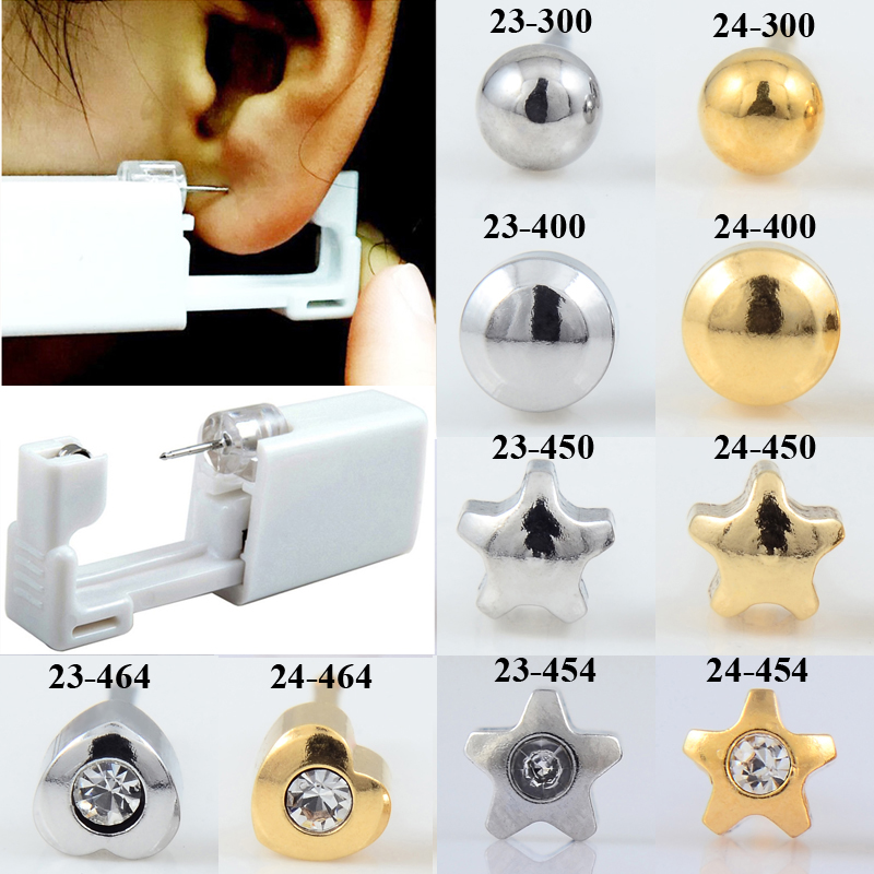 24pcs/Box No Pain Ear Piercing - Body Jewelry Display Case ulasan dan harga