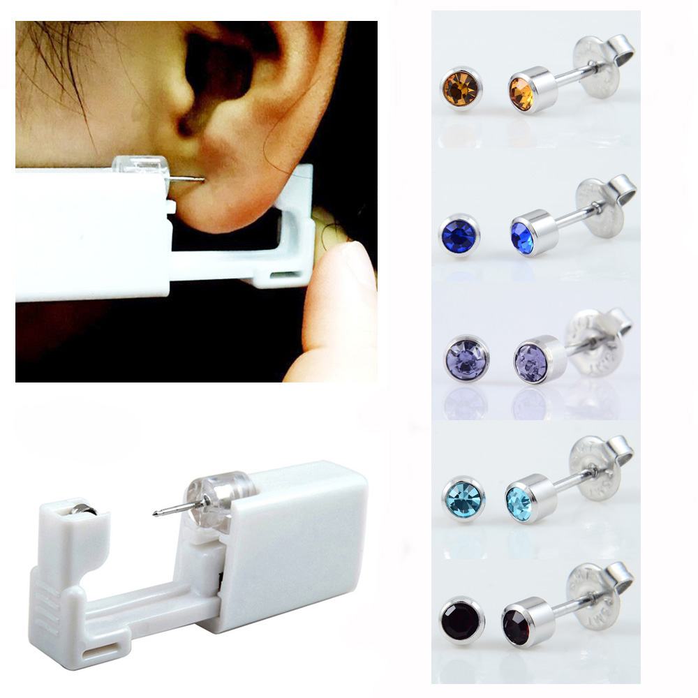 24pcs/Box No Pain Ear Piercing - Body Jewelry Display Case ulasan dan harga