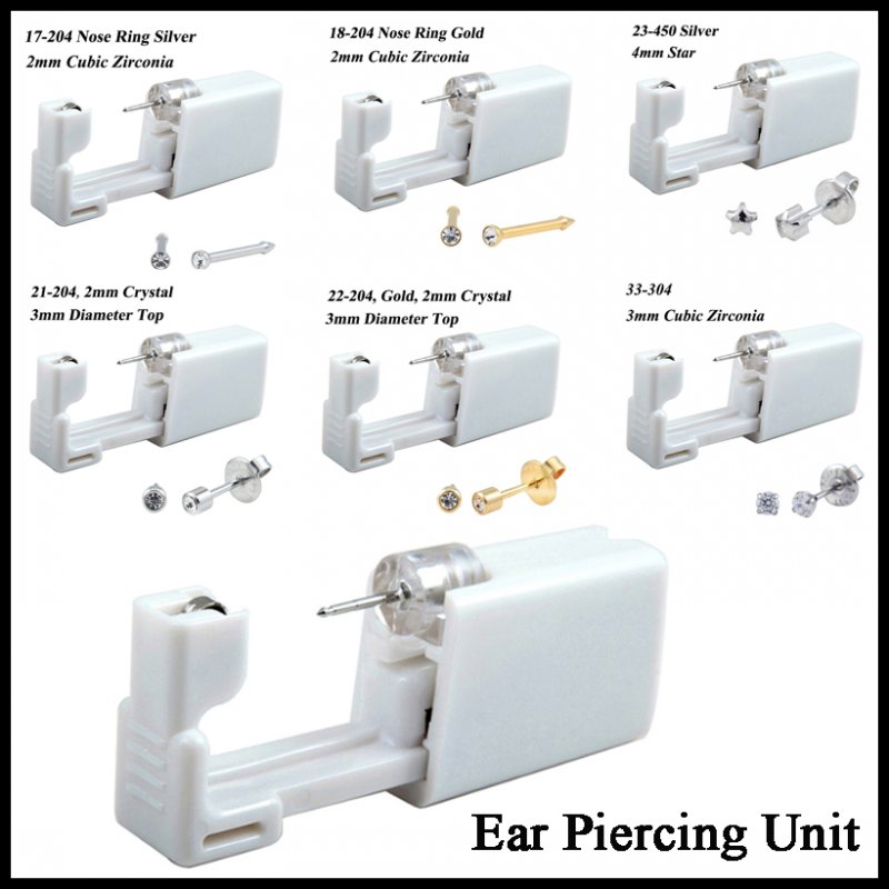 24pcs/Box No Pain Ear Piercing - Body Jewelry Display Case ulasan dan harga
