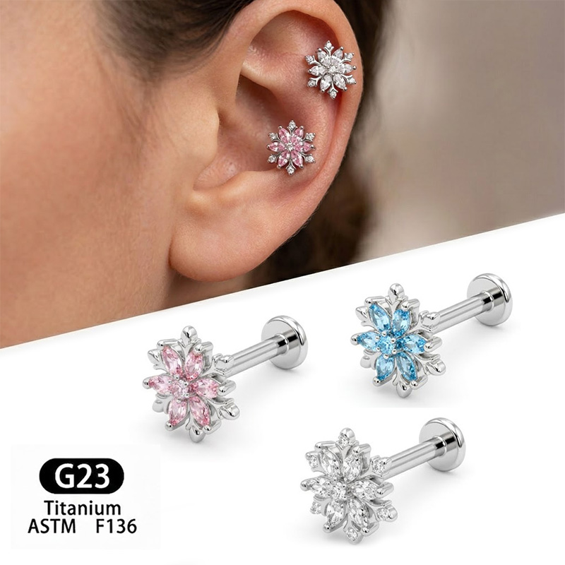 ASTM F136 Titanium Flat Back E - Tragus Flat Back ulasan dan harga