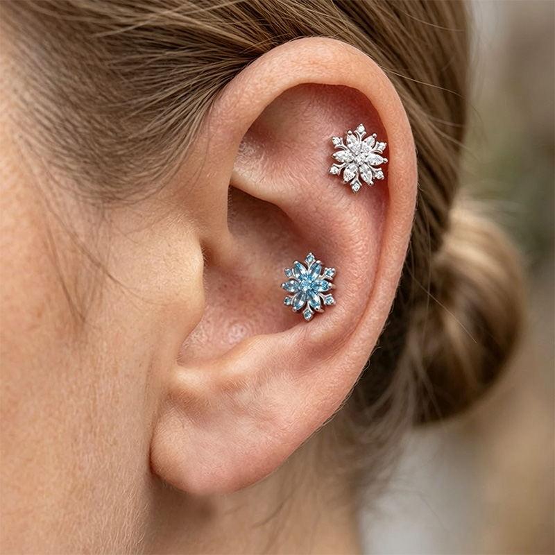 ASTM F136 Titanium Flat Back E - Tragus Flat Back ulasan dan harga