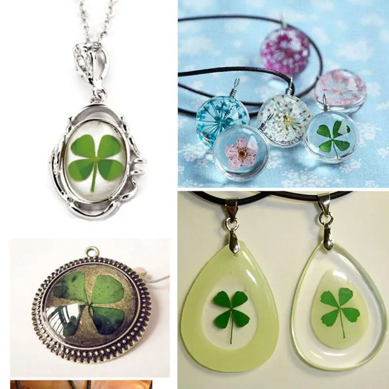 12Pcs Lucky Dried Leaf Clover  - Body Jewelry Display Case ulasan dan harga
