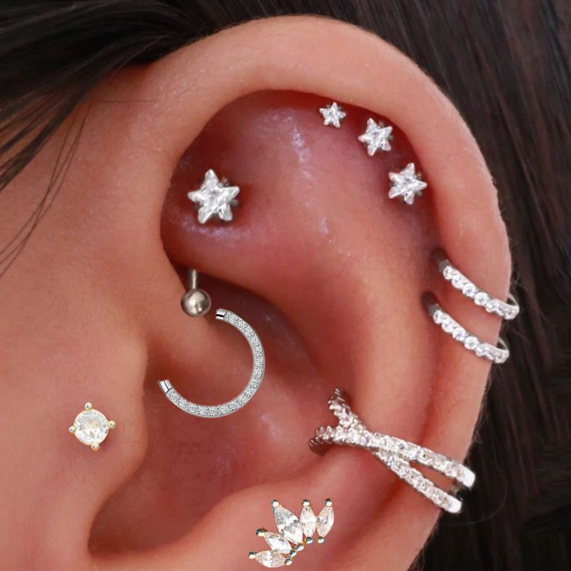 Helix Piercing Star Earrings W - Body Jewelry Trend ulasan dan harga