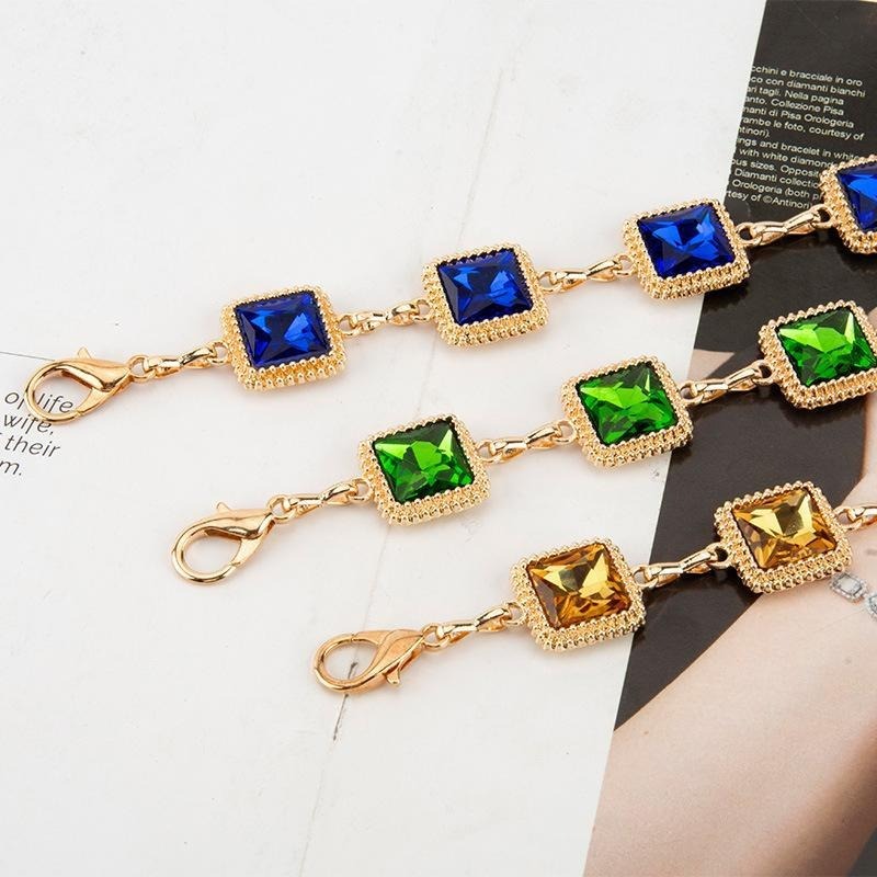 Retro Blue Green Yellow Diamon - Yellow Body Jewelry ulasan dan harga