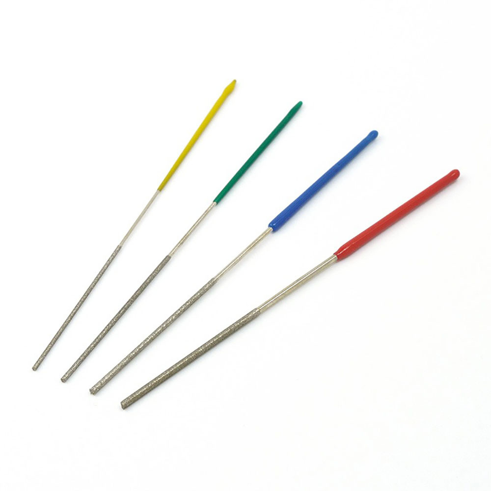 TLD-4 4Pcs Round Diamond File  - Yellow Body Jewelry ulasan dan harga