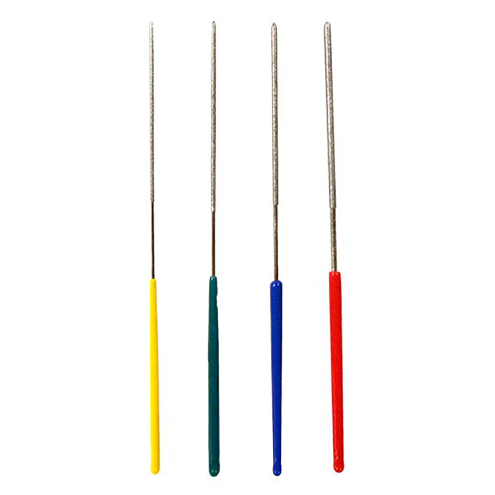 TLD-4 4Pcs Round Diamond File  - Yellow Body Jewelry ulasan dan harga
