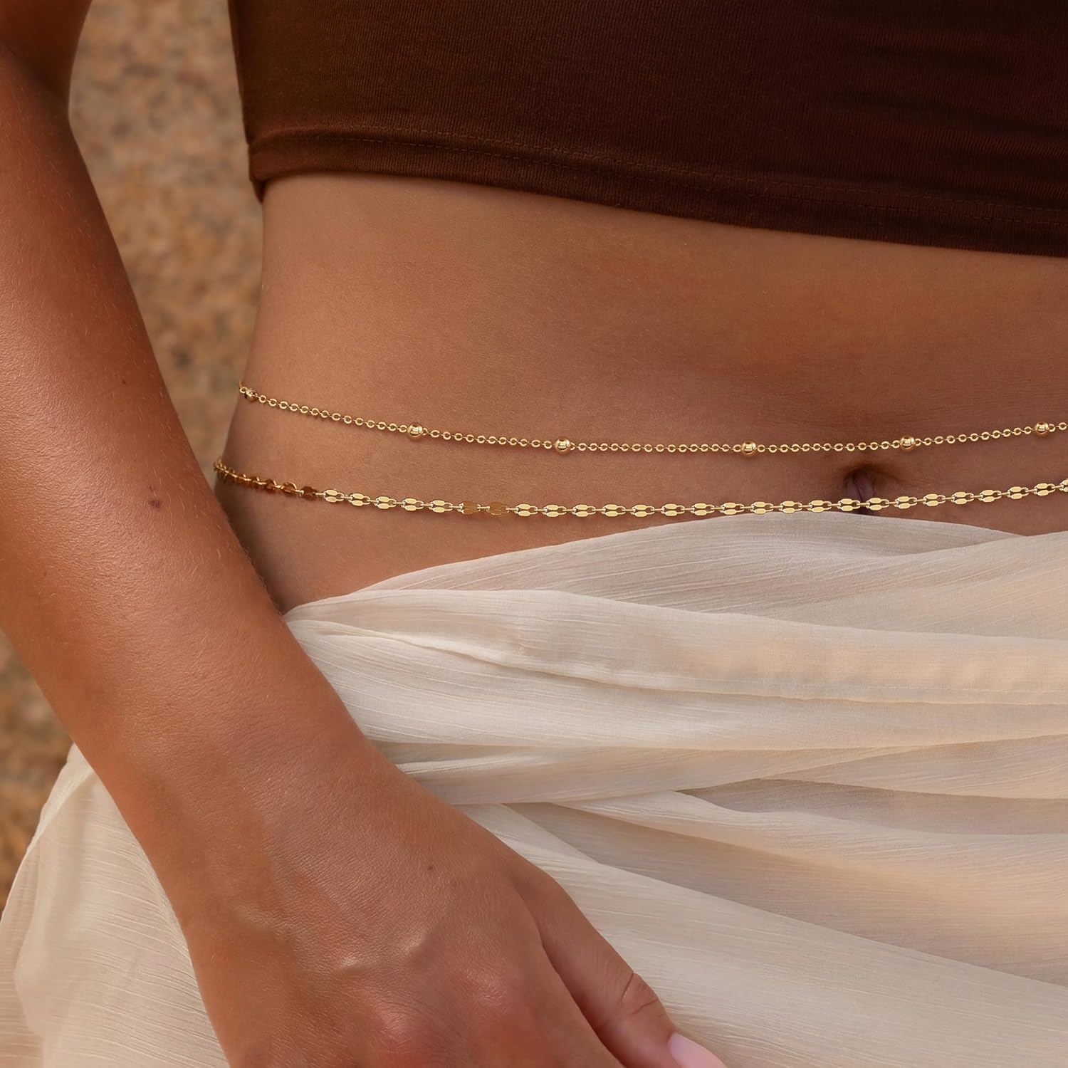 14K Gold Plated Waist Chain Wo - Body Jewelry Online ulasan dan harga